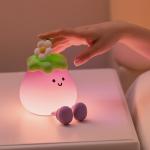 Vegetables Small Eggplant Silicone Lamps USB Rechargeable Bedroom Bedside Pat