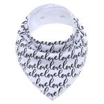 Unisex Baby Plain White Organic Cotton Bandana Bibs For Teething