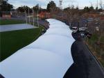 PTFE Membrane Tensile Shade Sails Big Mall Center Roof System Steel Structure