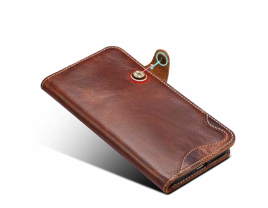 Geniune leather flip phone case for 2019 iphone11 11Rro, 11MAX, plug-in card design