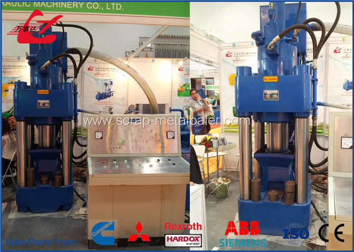 Cast Iron Sawdust Briquette Machine , Metal Briquetting Press Machine PLC Control Y83-3150