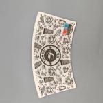 High Stiffness Customized Logo Printing Paper Cup Fan with PE Coated Raw