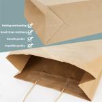FSC Custom Promotional Plain Kraft Brown Paper Carrier Bags For Food Delivery