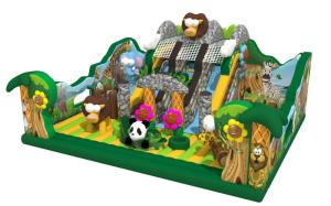 Wholesale Safari Amusement Park Inflatable Fun City For Children Forest Animals Themed from china suppliers