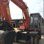 Japan Secondhand Hitachi Excavators Ex100WD Wheel Excavator Used Tyre Excavator