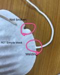 Non Allergic Disposable Dust Mask , PET Dust Mask For High Humidity / Fuggy