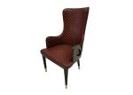 High Back 104cm Wrought Iron Upholstered Dining Chairs
