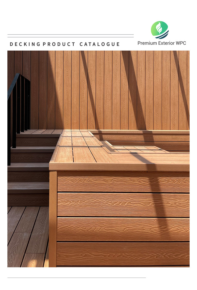 Textured 3D Composite Decking Embossing Wood Plastic Composite Decking