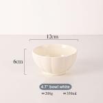 Porcelain Color Stoneware Bowl Set For 6 People Nordic Pumpkin Bowls Ceramic 4.7