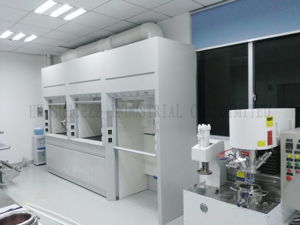 Alkali Resistant Steel Fume Hood 800-1000mm Door Open Height For Laboratory Experiments