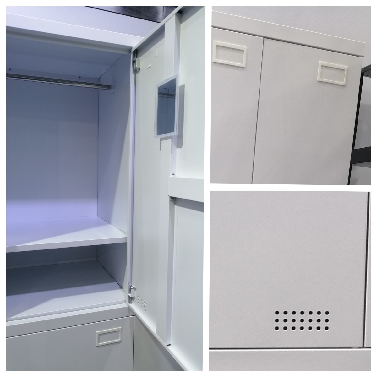 0.5-1.0mm Thickness 6 Door Steel Locker Metal Storage Locker Powder Coating