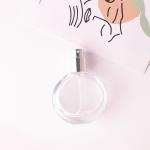OEM 50ml 20 ml Perfume Spray Bottle portable perfume bottle flat round glass