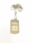 50mm Custom Stainless Steel Tags , Antique Gold Silver Rubber Dog Tags For Pets
