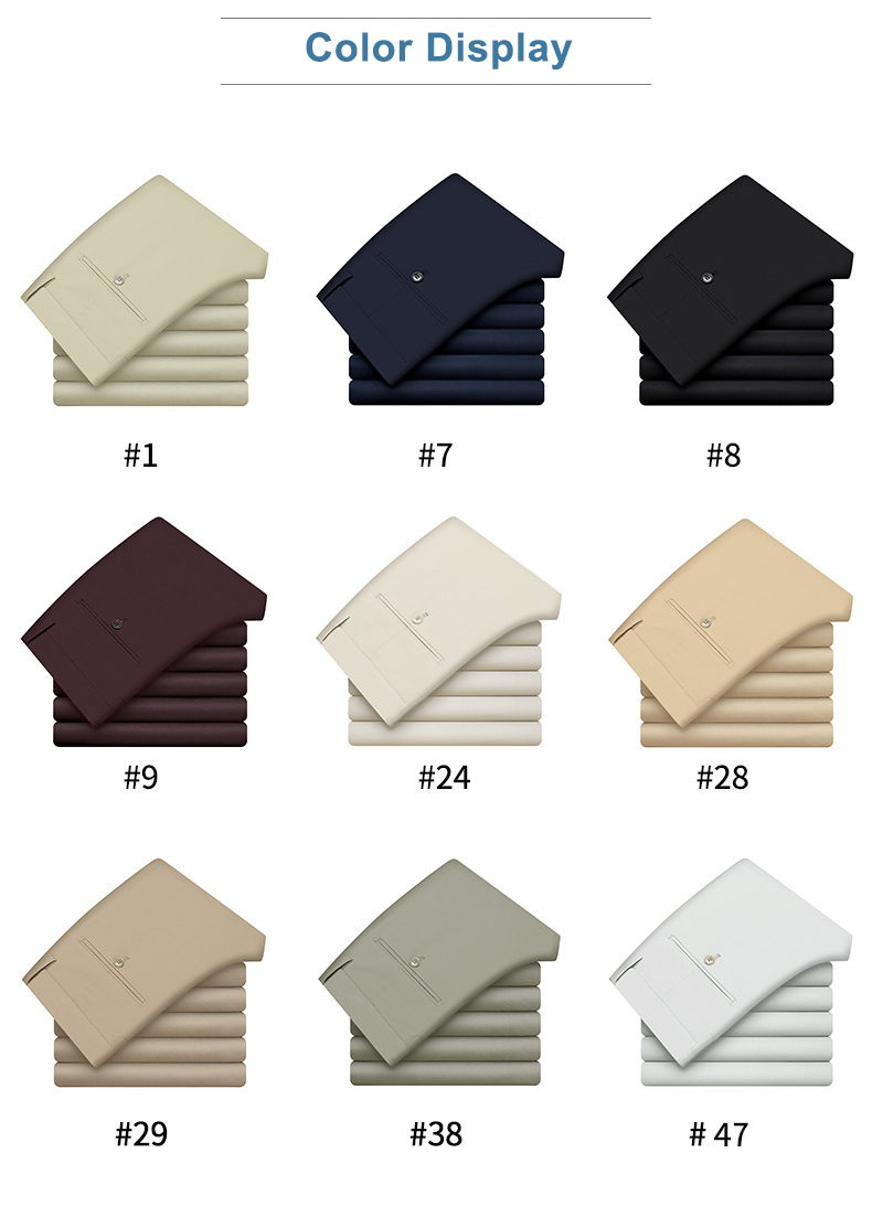 2022 Men's Formal Business Trousers with Baggy Pants and Top Coat in Plain Dyed Material