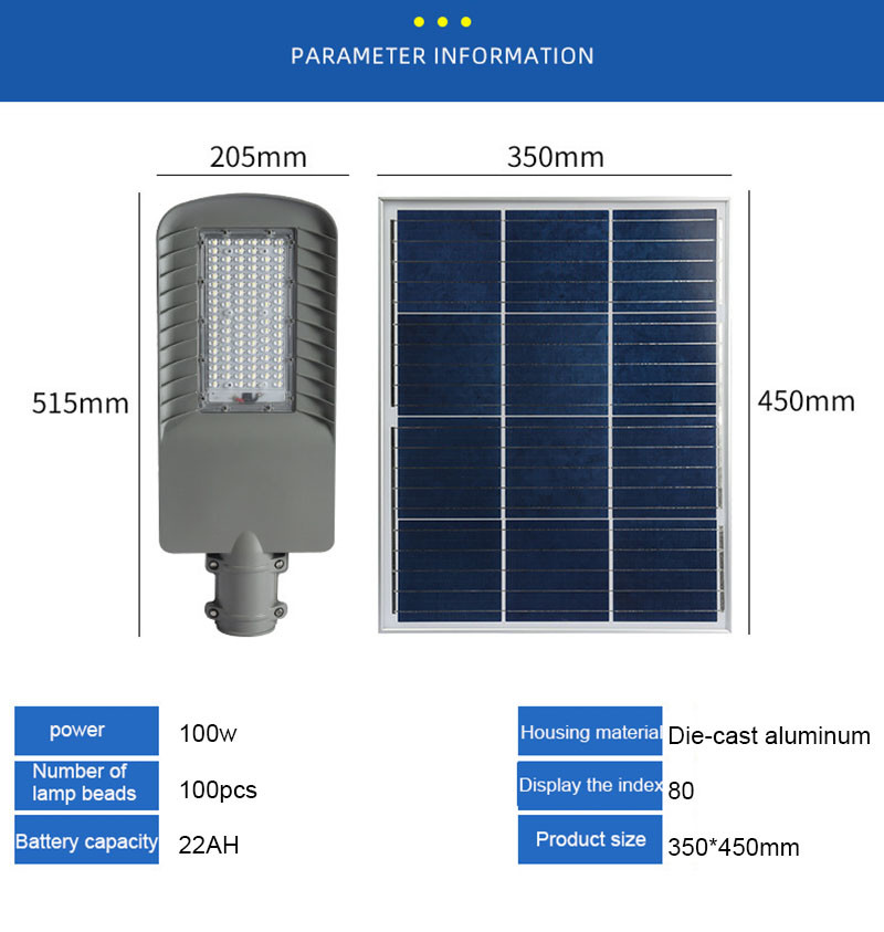 Remote Control Solar Powered Garden Street Light LED Dusk to Dawn Sensor