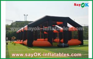 China Inflatable House Tent 20m Orange And Black Oxford Cloth Inflatable Air Tent House For Outdoor Event on sale