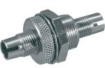 Duplex Silver Metal Fiber Optic Adapter Panel Flange Type With ST Cut Out