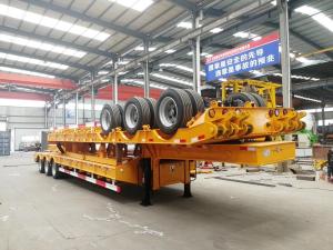 Wholesale 100T Low Bed Heavy Duty Semi Trailers / 3 Axle Lowboy Trailer In Mechanical Suspension from china suppliers