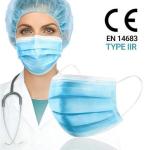 Protective Non-Woven Earloop Disposable Surgical Medical Face Mask with 3 Ply
