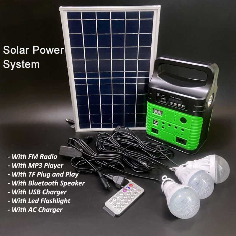 5meter Cable Solar Energy Systems Home Mini 7500mah With Radio LED Light