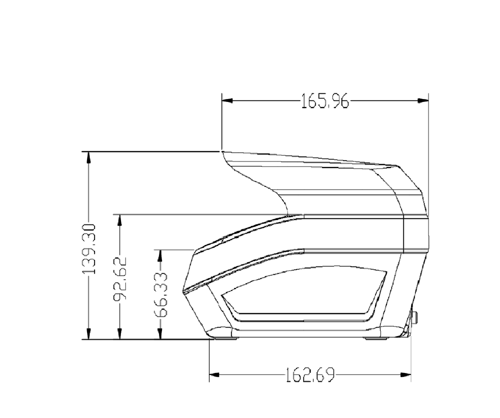 Optical Resolution of 2592x1944 Sinosecu Passport Reader with 175*199*140mm Dimension