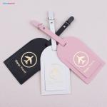 Custom Logo Gold Foiled Passport Holder Luggage Tag Gift Set For Travel