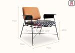 Modern Upholstered Restaurant Chairs , Power Coating Dining Chairs With Metal