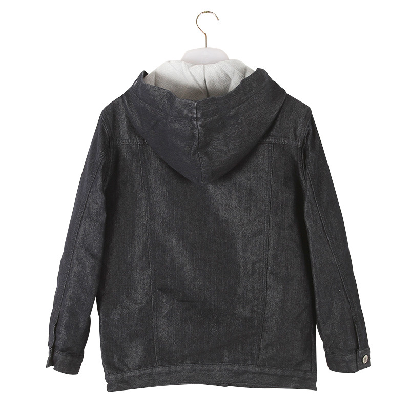 S M L XL 75% Cotton 25% Polyester Ladies Denim Coats For Winter