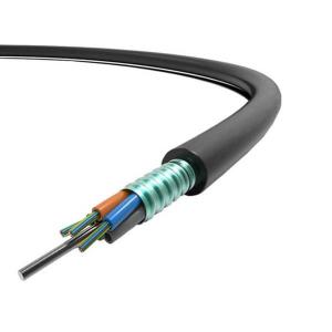 China Outdoor 4 Core Fiber Optic Cable SM 9/125um (G.652.D) Armoured With Steel Wire on sale