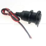 Waterproof 12V 24V 16AWG DC Car Cigarette Lighter Female Socket Plug Power