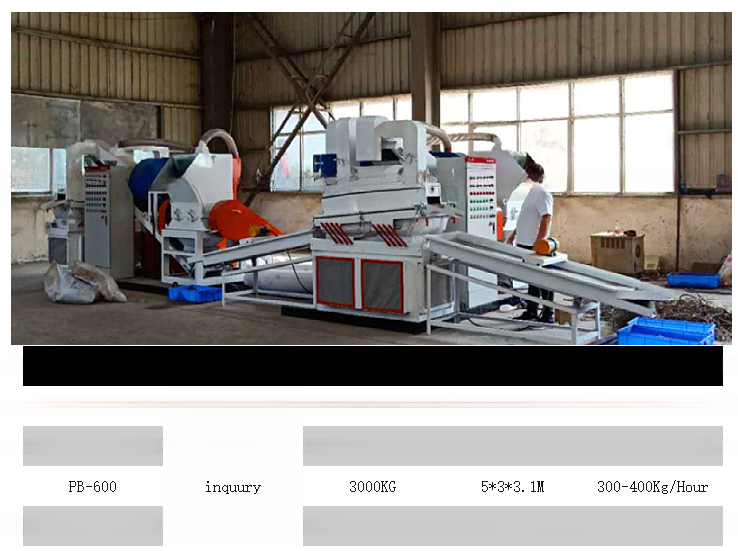 Scrap Copper Cable Crusher and Separator Function 1 Waste Wire Recycling Machine Line
