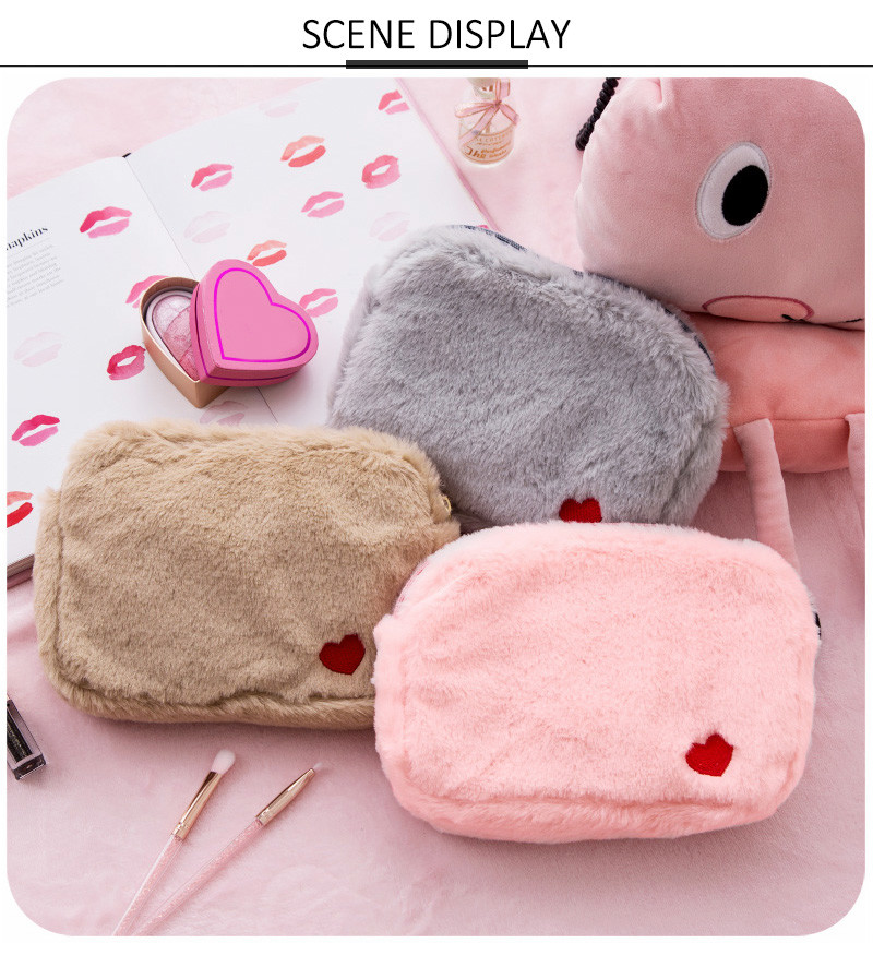 Large Capacity Carry Lipstick Pouch Bag Zipper Beauty Women Bag