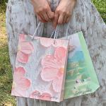 Creative oil painting gift bag, artistic tote bag, exquisite festival men's and