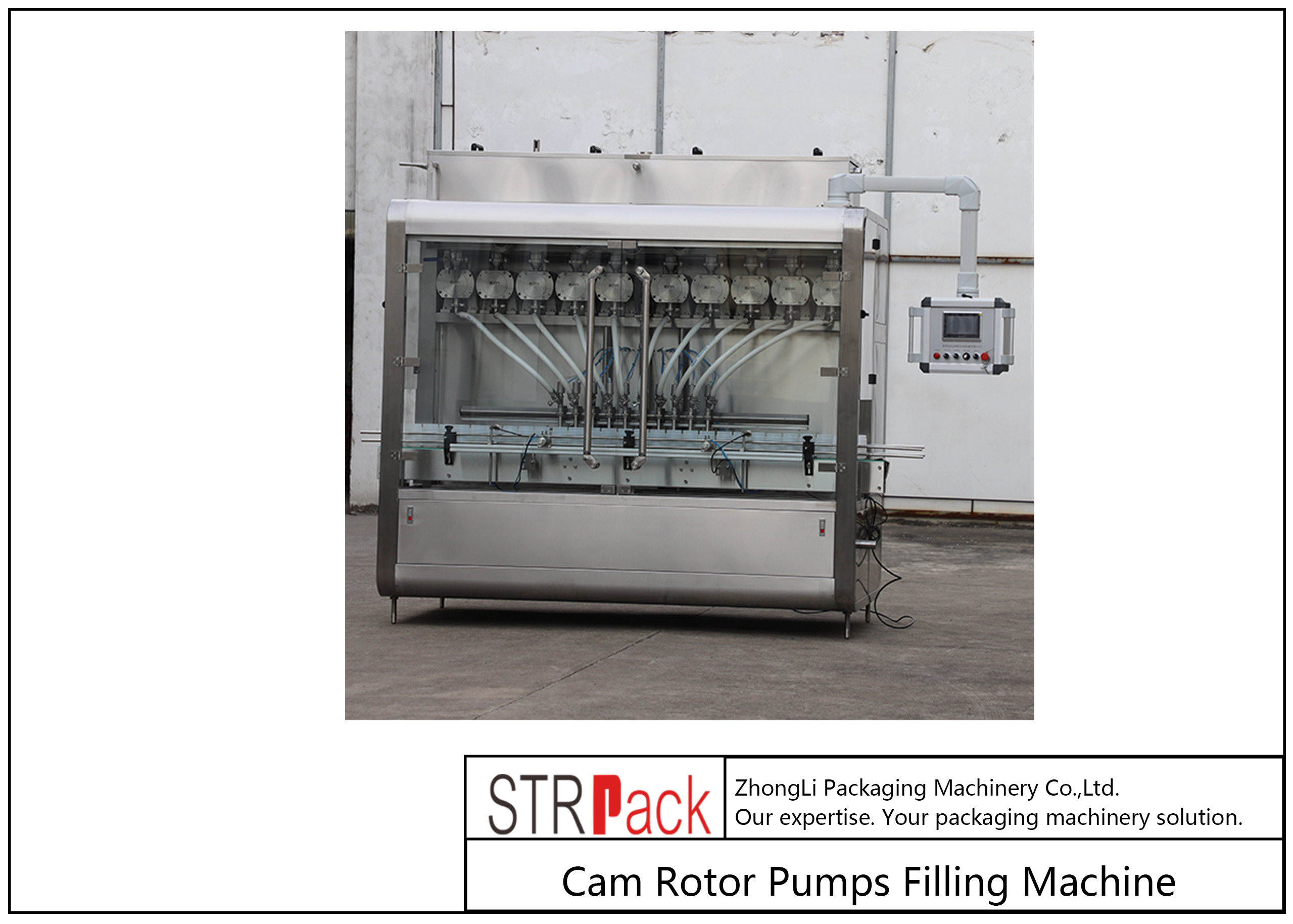 5.5KW Cam Rotor Pumps Chunk Paste Filling Machine 1000 - 3000Bottles/Hour