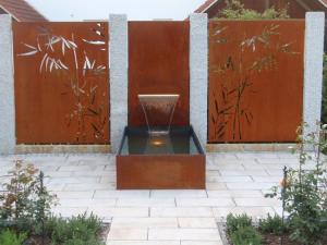 Wholesale Corten Garden Water Fountain Outdoor Decoration Flowerpot Waterfall from china suppliers