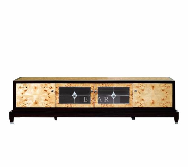 Chinese Classical Extra Long Veneered Wooden TV Cabinet From Foshan MKBN-KG2221M