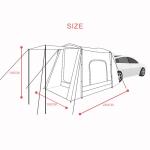 Outdoor 260*180*190CM Grey Color Waterproof PU2000MM Coated Polyester 210D Easy