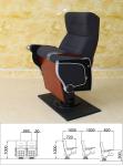 Flameproof Black Theatre Cinema Hall Chairs With PU Foam Collapsible High