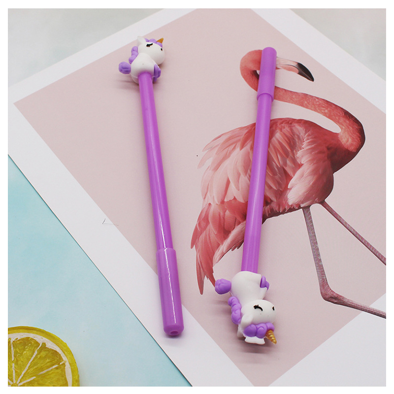 Assorted Color Cartoon Kawaii Horse PVC ABS Epoxy Gel Ink Pens for Yiwu Stationery
