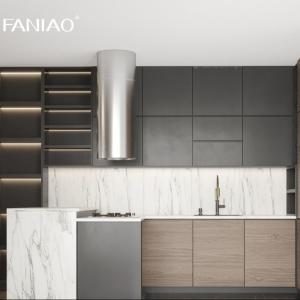 Wholesale Home Style Interior Smart High Gloss Model Modular Wood Grain Kitchen Cabinets For Apartment from china suppliers