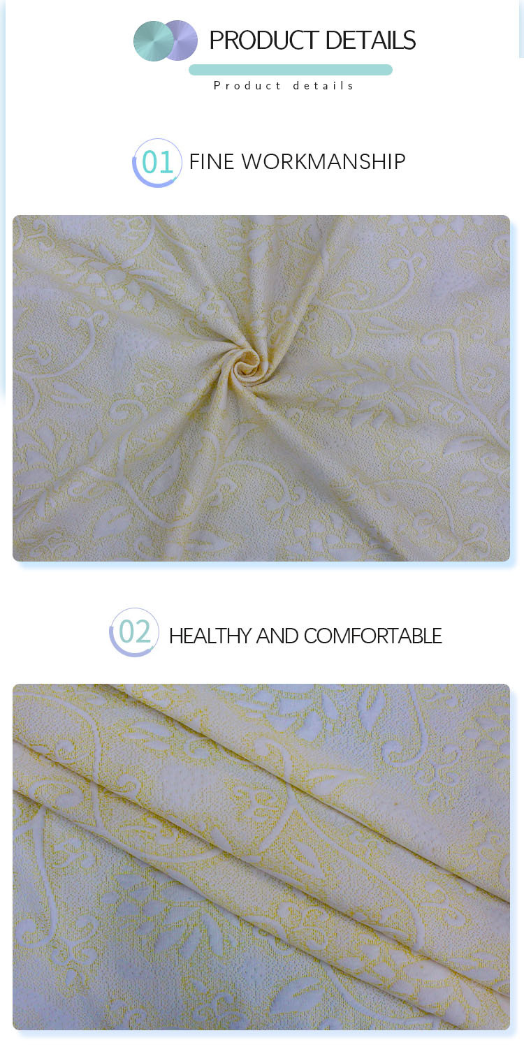 Jacquard Air Mattress Pillow Fabric Yarn Dyed Technology Spot