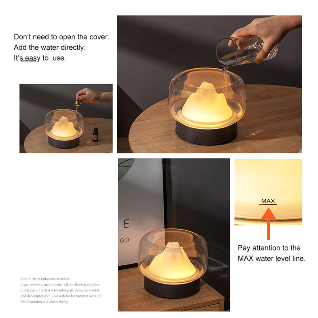 400ml BPA Free Mountain View Aroma Diffuser Humidifier