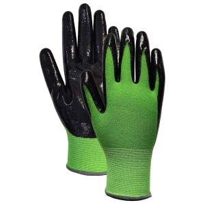 Wholesale Middle Duty Gardening Work Gloves Bamboo Viscose Knit Palm Nitrile Coated from china suppliers