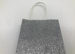 Funny Silver Christmas Party Gift Bags Full Glittered Paper Twisted Handle