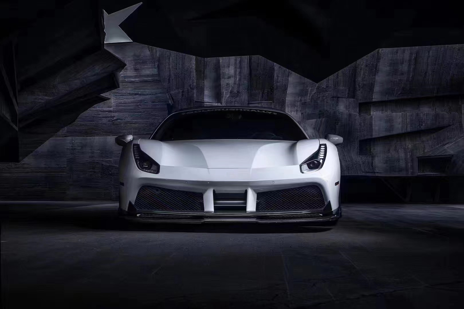 For Ferrari 488 Carbon Fiber Body Kit 488 Upgraded Vors Style Carbon Fiber Front Lip Diffuser Spoiler Body Kit