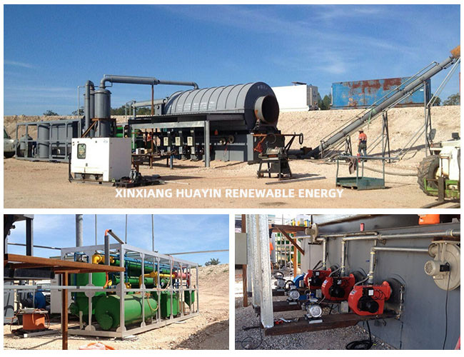 High Temperature Tyre Pyrolysis Plant In USA 25t To Oil