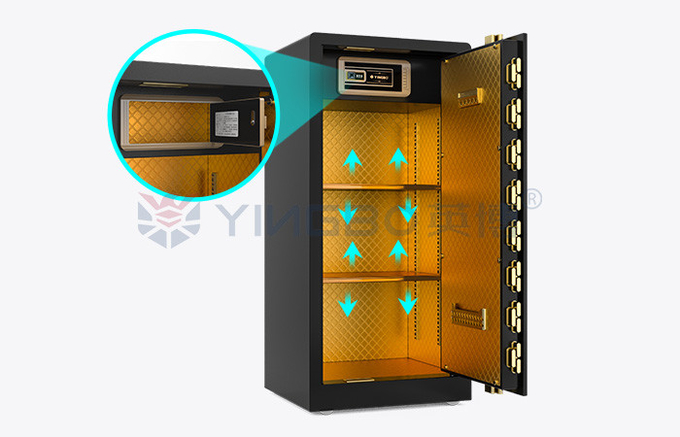 H47in. Fingerprint Lock Intelligent House Safe Box Dual Alarm YB/RS-120 Black
