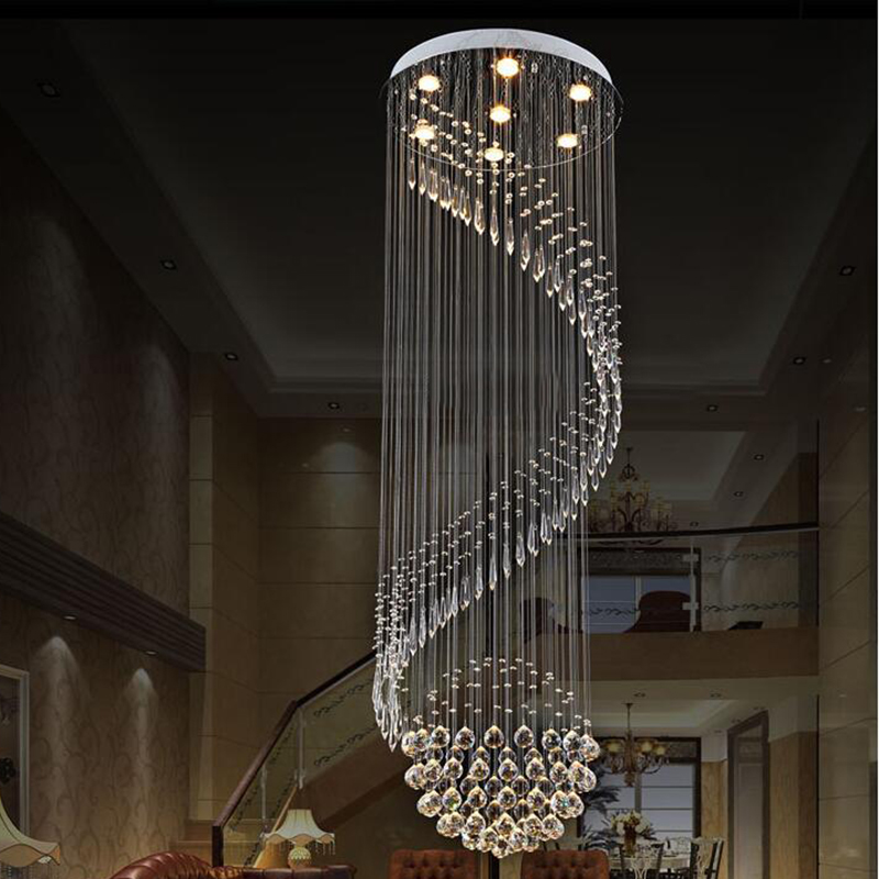 Modern Crystal Chandelier For Spiral Design LED Luxury Crystal Lamp(WH-NC-35)