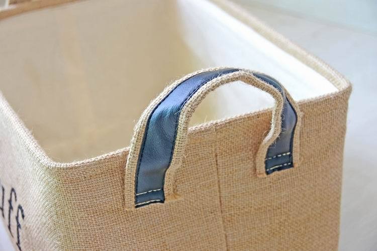 Waterproof Jute Collapsible Foldable Laundry Basket washing basket