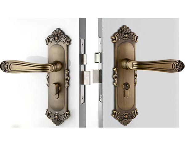 High Hardness Room Mortise Door Lock Antique Bronze Zinc Alloy Entracne Handle
